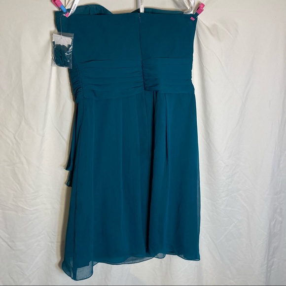 David’s Bridal Bridesmaid Strapless Dress Size 8 Gem Color - Picture 11 of 14